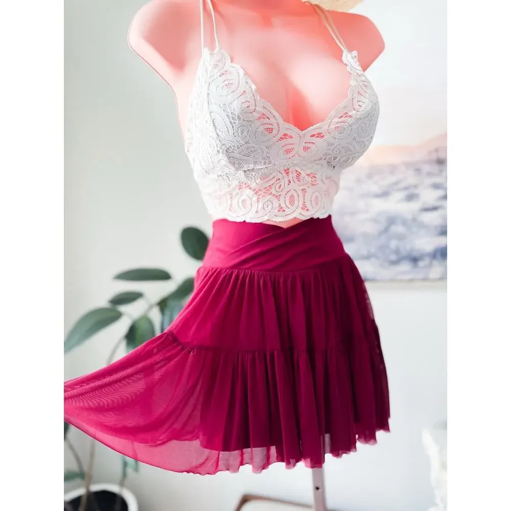 Blogilates Balletcore Daydreams & Tulle Twirls ballerina active mini skirt